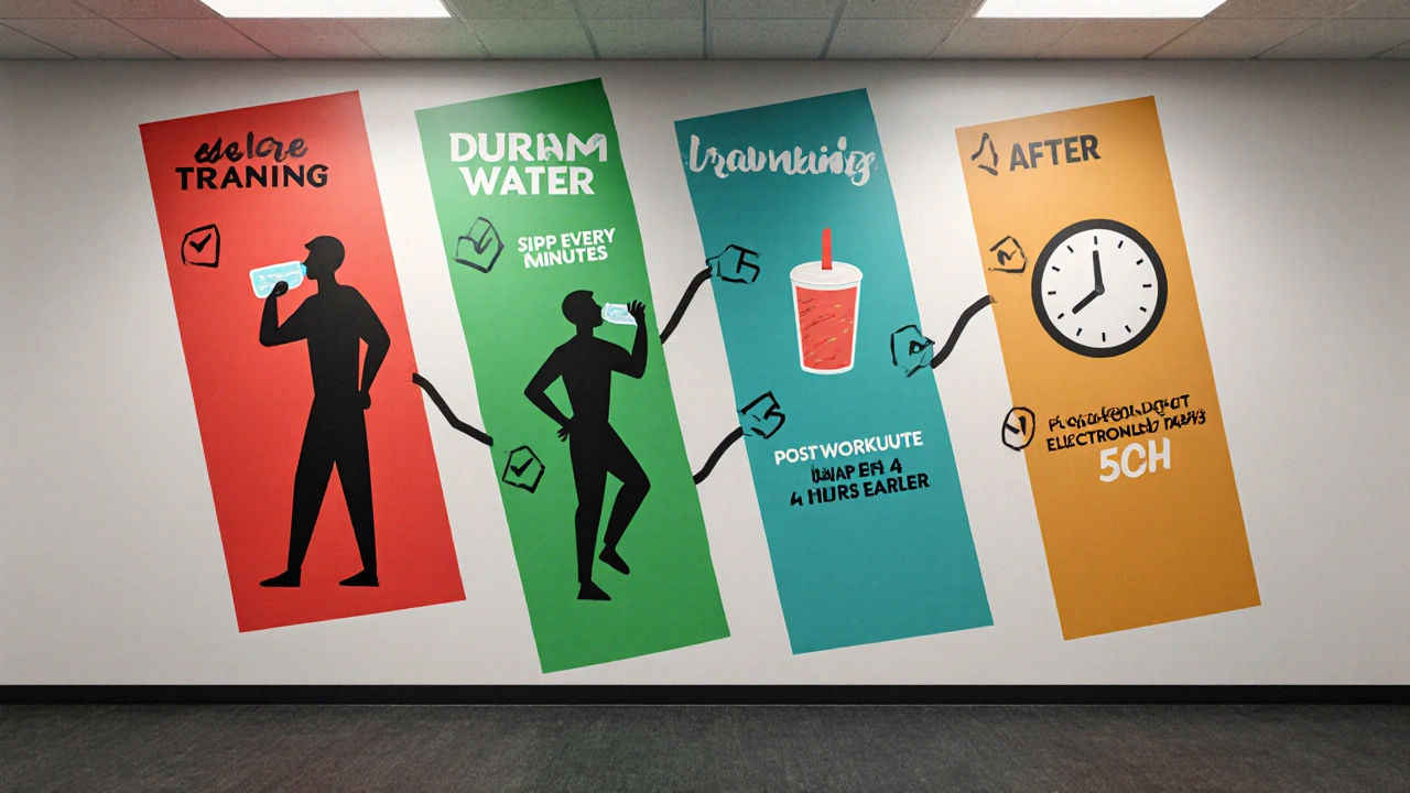 Checkliste für sicheres Training mit Furosemid: Vor‑, Während‑, Nach‑Phase und Medikamentenzeiten.