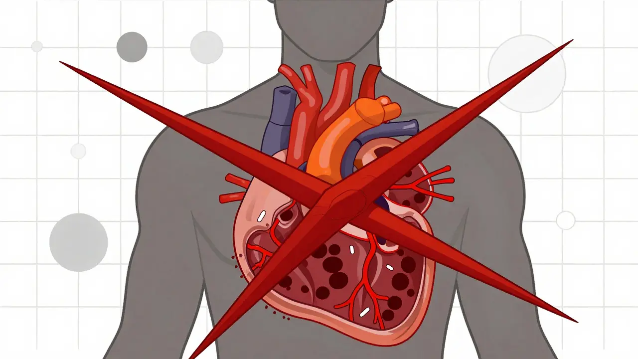 Abstrakte Darstellung des Thromboserisikos im Herz-Kreislauf-System im konstruktivistischen Stil.