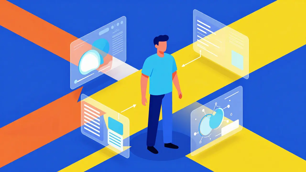 Futuristische Darstellung von Gesundheitsdaten als abstrakte geometrische Formen.