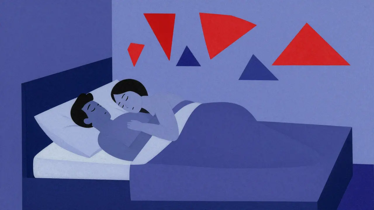 Ruhiges Schlafzimmer-Szenario im konstruktivistischen Stil